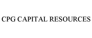 CPG CAPITAL RESOURCES