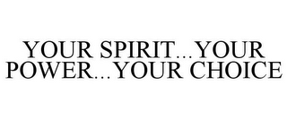 YOUR SPIRIT...YOUR POWER...YOUR CHOICE