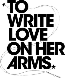 TO WRITE LOVE ON HER ARMS RESCUE IS POSSIBLE