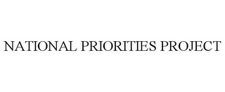 NATIONAL PRIORITIES PROJECT