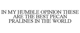IN MY HUMBLE OPINION THESE ARE THE BEST PECAN PRALINES IN THE WORLD
