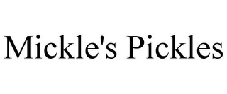 MICKLE'S PICKLES