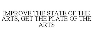 IMPROVE THE STATE OF THE ARTS, GET THE PLATE OF THE ARTS