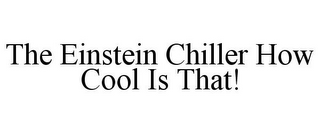 THE EINSTEIN CHILLER HOW COOL IS THAT!