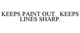 KEEPS PAINT OUT. KEEPS LINES SHARP.