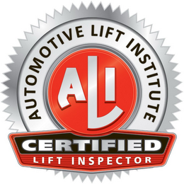 ALI AUTOMOTIVE LIFT INSTITUTE CERTIFIEDLIFT INSPECTOR