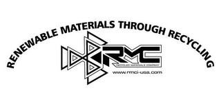 RENEWABLE MATERIALS THROUGH RECYCLING RMC RECYCLED MATERIALS COMPANY WWW.RMCI-USA.COM