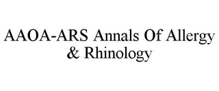 AAOA-ARS ANNALS OF ALLERGY & RHINOLOGY