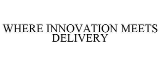 WHERE INNOVATION MEETS DELIVERY