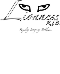 LIONNESS R.I.B. ROYALTY. INTEGRITY. BOLDNESS.