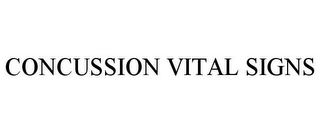 CONCUSSION VITAL SIGNS