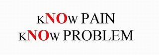 KNOW PAIN KNOW PROBLEM