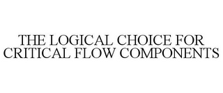 THE LOGICAL CHOICE FOR CRITICAL FLOW COMPONENTS