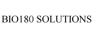 BIO180 SOLUTIONS