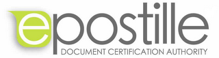 EPOSTILLE DOCUMENT CERTIFICATION AUTHORITY