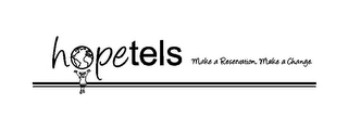 HOPETELS MAKE A RESERVATION, MAKE A CHANGE.