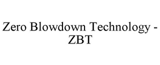 ZERO BLOWDOWN TECHNOLOGY - ZBT