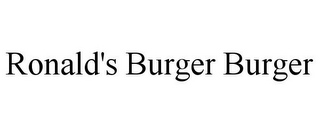 RONALD'S BURGER BURGER