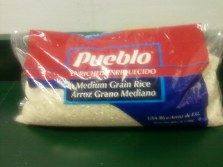 PUEBLO ENRICHED ENRIQUECIDO MEDIUM GRAIN RICE ARROZ GRANO MEDIANO USA RICE ARROZ DE E.U.