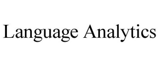 LANGUAGE ANALYTICS