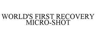 WORLD'S FIRST RECOVERY MICRO-SHOT