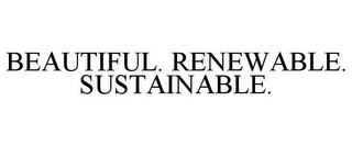 BEAUTIFUL. RENEWABLE. SUSTAINABLE.