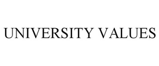 UNIVERSITY VALUES