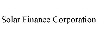 SOLAR FINANCE CORPORATION