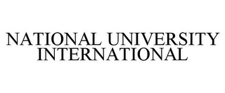 NATIONAL UNIVERSITY INTERNATIONAL