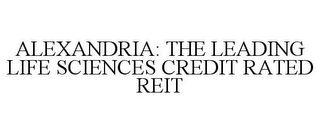 ALEXANDRIA: THE LEADING LIFE SCIENCES CREDIT RATED REIT