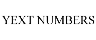 YEXT NUMBERS