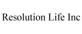 RESOLUTION LIFE INC