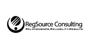 REGSOURCE CONSULTING RELATIONSHIPS. RELIABILITY. RESULTS