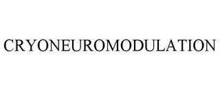 CRYONEUROMODULATION