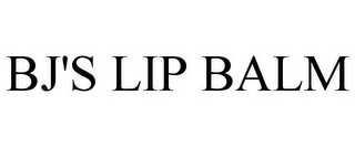 BJ'S LIP BALM