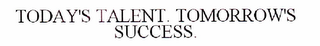 TODAY TALENT. TOMORROW'S SUCCESS.