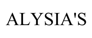 ALYSIA'S