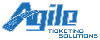 AGILE TICKETING SOLUTIONS ADMIT ONE ADMIT ONE ADMIT ONE