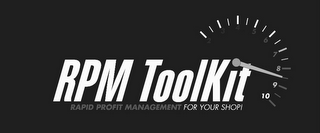 RPM TOOLKIT RAPID PROFIT MANAGEMENT FORYOUR SHOP