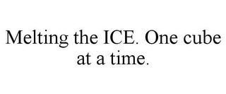 MELTING THE ICE. ONE CUBE AT A TIME.