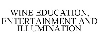 WINE EDUCATION, ENTERTAINMENT AND ILLUMINATION