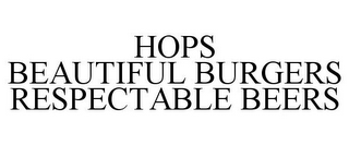 HOPS BEAUTIFUL BURGERS RESPECTABLE BEERS