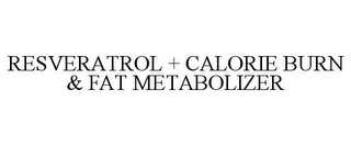 RESVERATROL + CALORIE BURN & FAT METABOLIZER