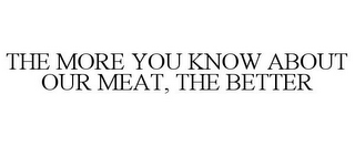 THE MORE YOU KNOW ABOUT OUR MEAT, THE BETTER