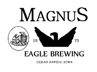 MAGNUS EAGLE BREWING 18 73 CEDAR RAPIDS IOWA