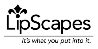 LIPSCAPES IT'S WHAT YOU PUT INTO IT.