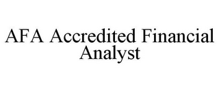 AFA ACCREDITED FINANCIAL ANALYST