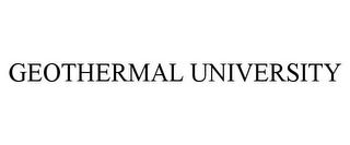 GEOTHERMAL UNIVERSITY