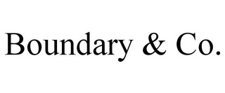 BOUNDARY & CO.