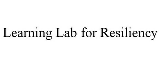 LEARNING LAB FOR RESILIENCY